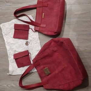 Pair of Pelcor cork purses